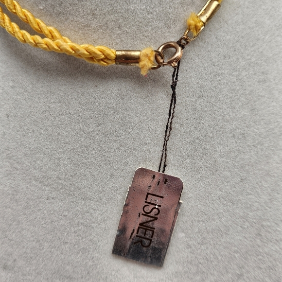 NEW VINTAGE Lisner 3D Daisy Flower Pendant Twisted Cord Choker Necklace - Picture 8 of 8